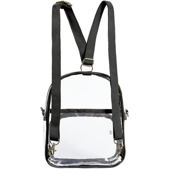 Womens Clear Mini Backpack, Stadium Approved Clear Crossbody Shoulder Bag main image 7